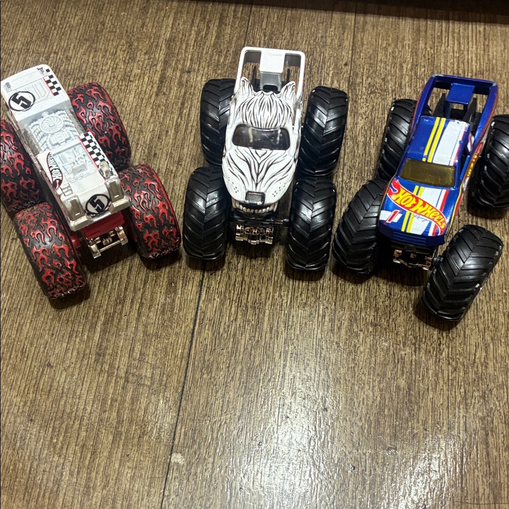Monster Truck Toy Set - Red, White, Blue